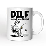 I Love Fishing Personalized Mug, Playful Fisherman Lover Man's Gift With Custom Name