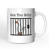 Jailed Goose Personalized Mug, Got Too Silly Funny Gift With Custom Name