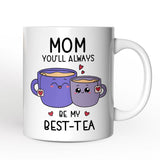 Mom Best-Tea Personalized Mug, Mother Best Friend Gift From Adults Children's With Custom Name