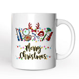 Personalized Mug Makeup Artist Buffalo Plaid Christmas, Cosmetologist Beauty and Cosmetics Gift