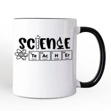 Science Teacher Elements Personalized Mug, Periodic Table Gift for Educators with Custom Name