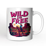 Wild And Free Western Personalized Mug, Woman Gift With Custom Name
