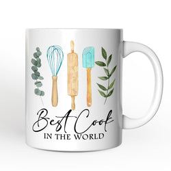 Best Cook Minimalist Personalized Mug, Chef Custom Gift with Name