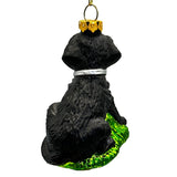 (Pre-Order) Black Lab Glass Christmas Ornament, Labrador Retriever Dog Gift
