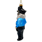 (Pre-Order) Santa the Police Officer Glass Christmas Ornament, Law Enforcement Cop Tree Decor
