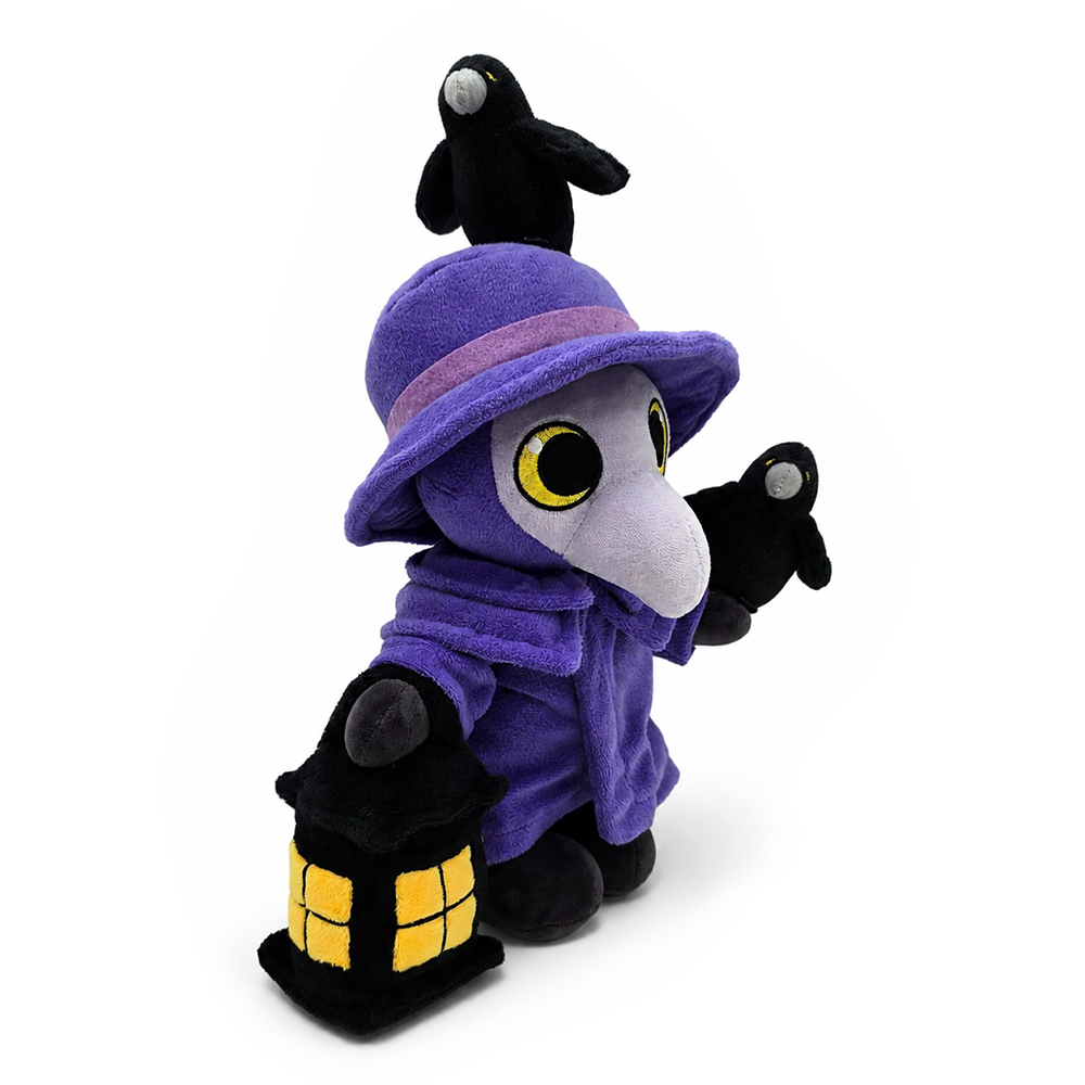 Dr. Crowford Plague Doctor Plush Toy with Ravens and Lantern, 12" Stuffed Toy Gift for Children