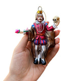 (Pre-Order) The Melancholy Prince William Shakespeare Glass Ornament, Unique Renaissance Italy Christmas Decor