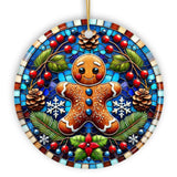 Winter Woodland Gingerbread Man Ornament, Cozy Yuletide Companion for Christmas Decor