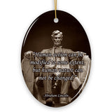 Abraham Lincoln’s Wisdom on Humanity Ceramic Ornament, Profound Quote Keepsake