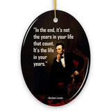 Abraham Lincoln Motivational Life Quote Ornament, Inspirational Gift