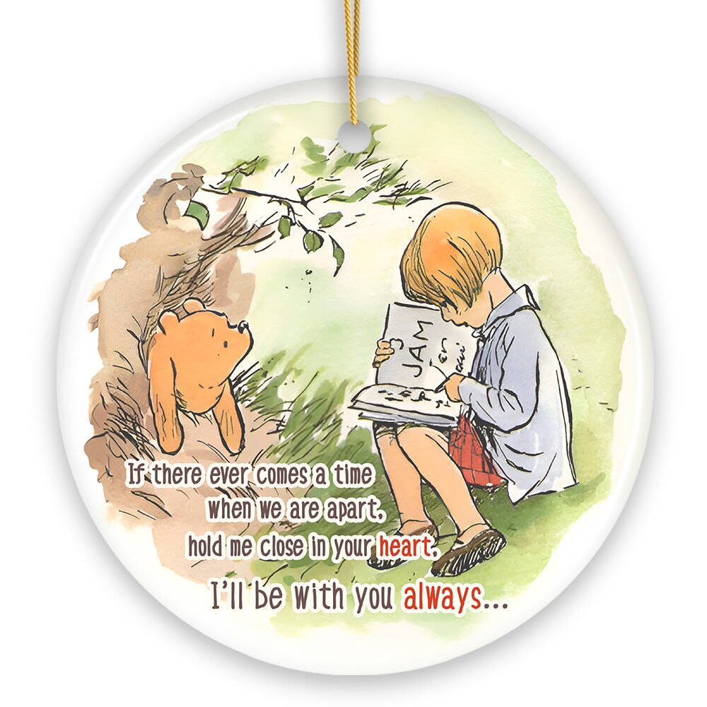 If We're Apart Keep Me in Your Heart Winnie-the-Pooh Ornament, 1926 A.A. Milne Sentimental Christmas Gift