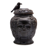 (Pre-Order) Spooky Urn 8" Cookie Jar, Ceramic Gothic Halloween Kitchen Decoration