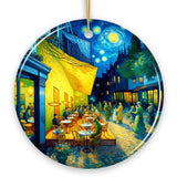 Vincent Van Gogh Cafe Terrace at Night Ceramic Ornament, Famous Painting Souvenir And Decor