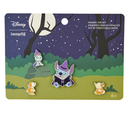 Stitch Spooky Stories Halloween 4pc Pin Set