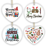 Cute Christmas Ornament Nursing Set, Bundle of Four Nurse Themed Gifts