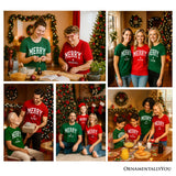 Merry Daddy Retro Christmas T-Shirt, Matching Family Holiday Tee