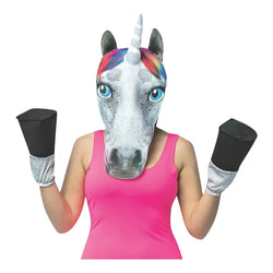 Adult Unicorn Head Mask with Hooves