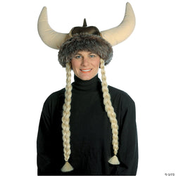Adult Viking Hat with Blonde Braids