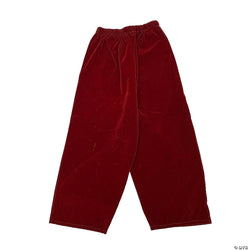 Burgundy Velvet Santa Pants - Large
