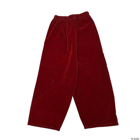 Burgundy Velvet Santa Pants - Large