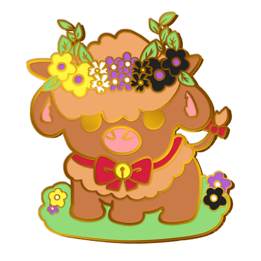 Pride Cow: Non-Binary Rainbow LGBTQIA+ Enamel Pin