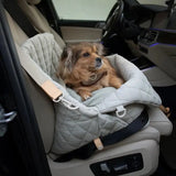 Anniepaw Luxury Dog Carrier Car Seat Handbag Portable Washable Travel Bed with Seat Belt