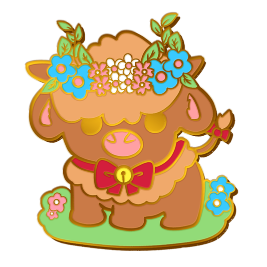 Pride Cow: Transgender Rainbow LGBTQIA+ Enamel Pin