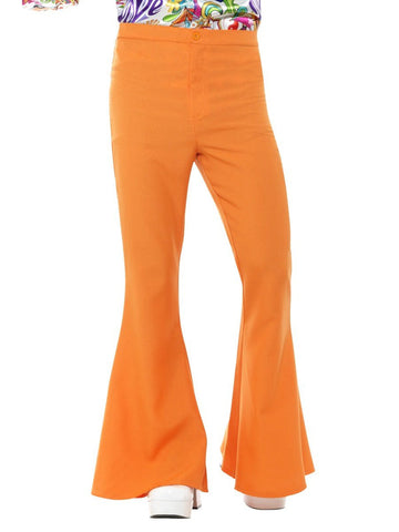 Orange Flared Costume Pants For Men