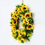 Sunflower Wreath for Front Door or Home, 20 Inches