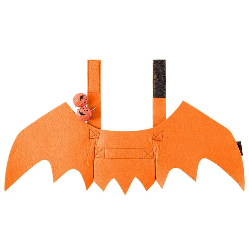 Anniepaw Halloween Cat Bat Wings Outfit: Funny Dog Cosplay Costume with Pumpkin Bells