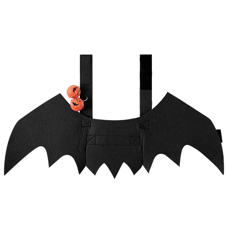 Anniepaw Halloween Cat Bat Wings Outfit: Funny Dog Cosplay Costume with Pumpkin Bells
