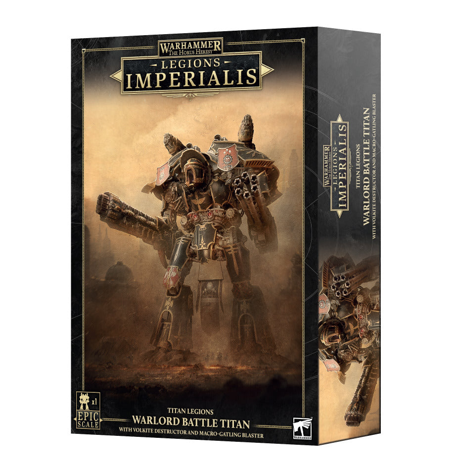 Warhammer Legions Imperialis: Warlord Titan With Volkite Destructor and Macro-gatling Blaster