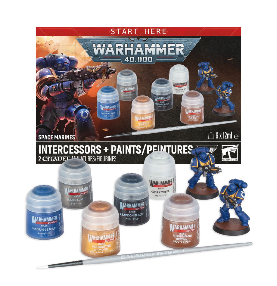 Warhammer 40K: Space Marines - Intercessors + Paints Set