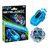 Beyblade X Cobalt Dragoon 2-60C Deluxe Left-Spin String Launcher Set