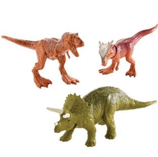 Jurassic World: Fallen Kingdom Dino-Mites 3-Pack Mini-Figure - Triceratops", " T-Re