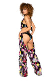 Faux Fur/Vinyl Star Halter