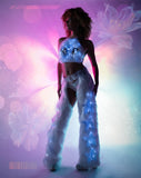 Light-Up Faux Fur/Glitter Vinyl Star Chaps