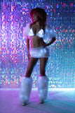 Light-Up Faux Fur Triangle Top