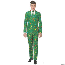 Men's Green Christmas Tree Suit - Medium
