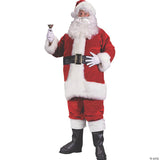 Men's Plus Size Premium Plush Red Santa Suit