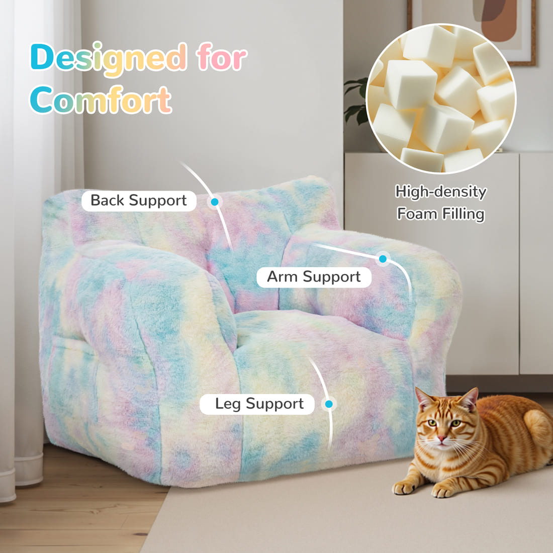 Kids & Teens Corduroy Bean Bag Chair
