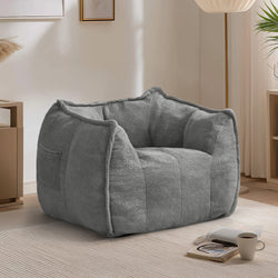 Pamapic Bean Bag Chair for Teens & Kids with Teddy Fleece Fabric