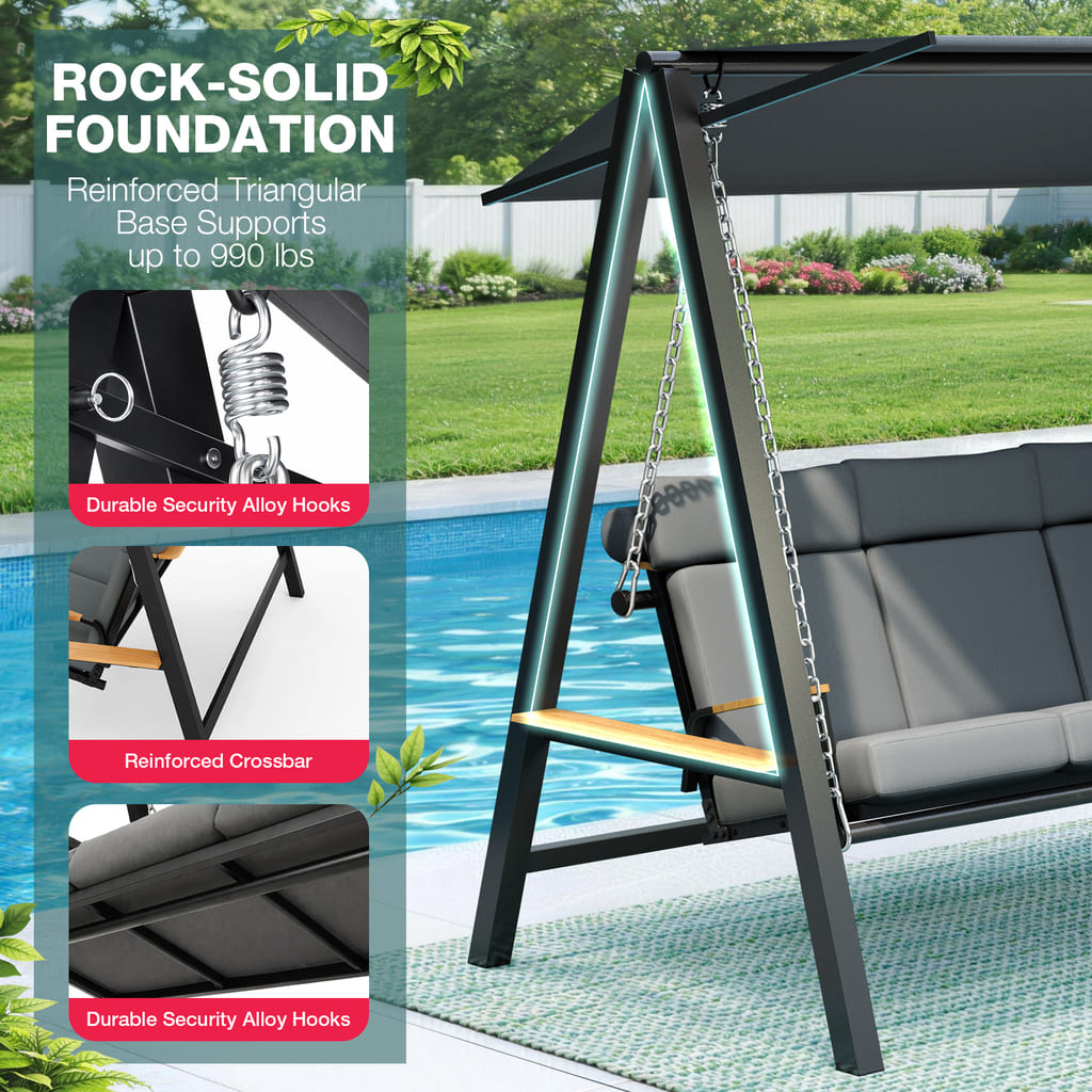 Forge Patio Swing, 3-Seat