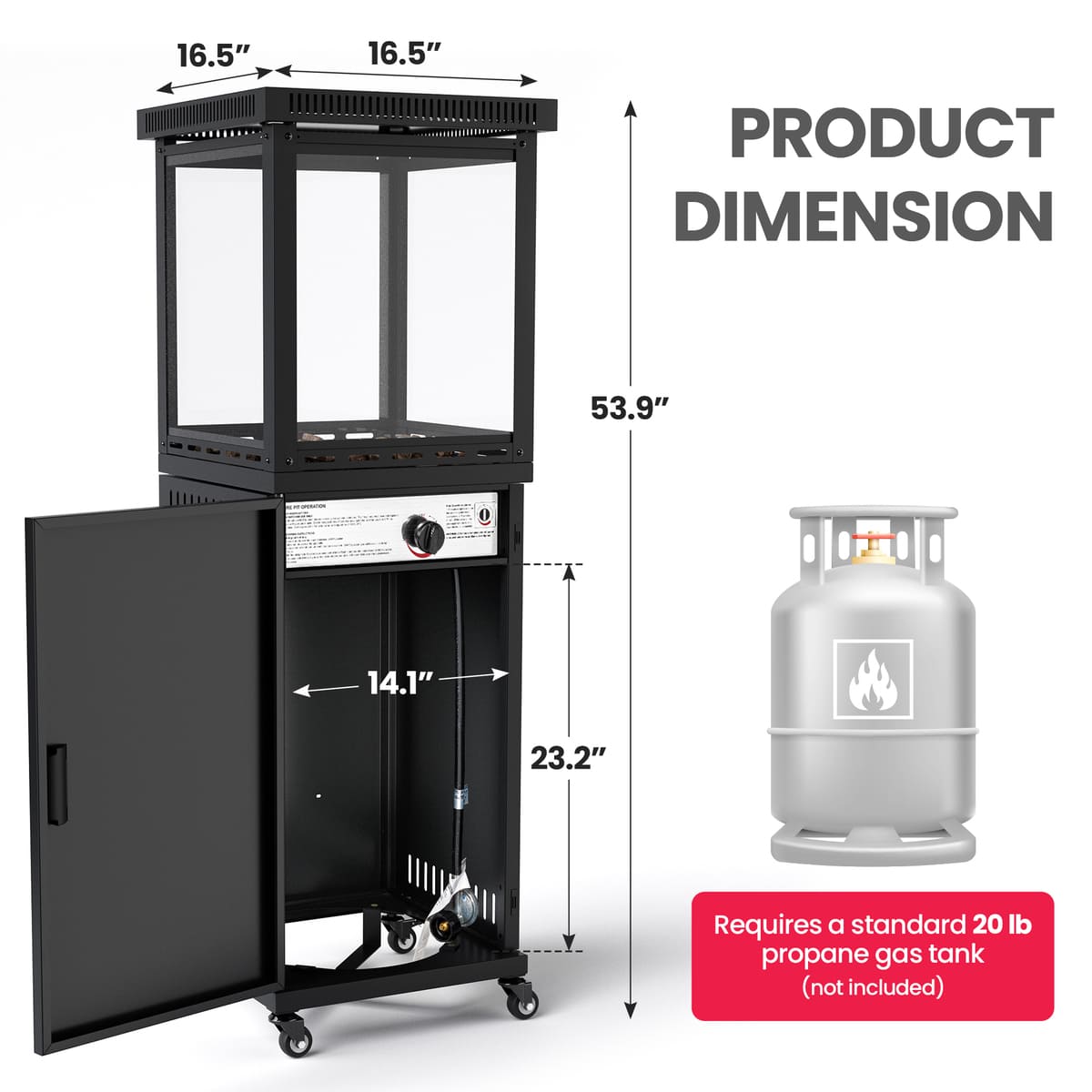Pyra Base Patio Heater, Vent Top