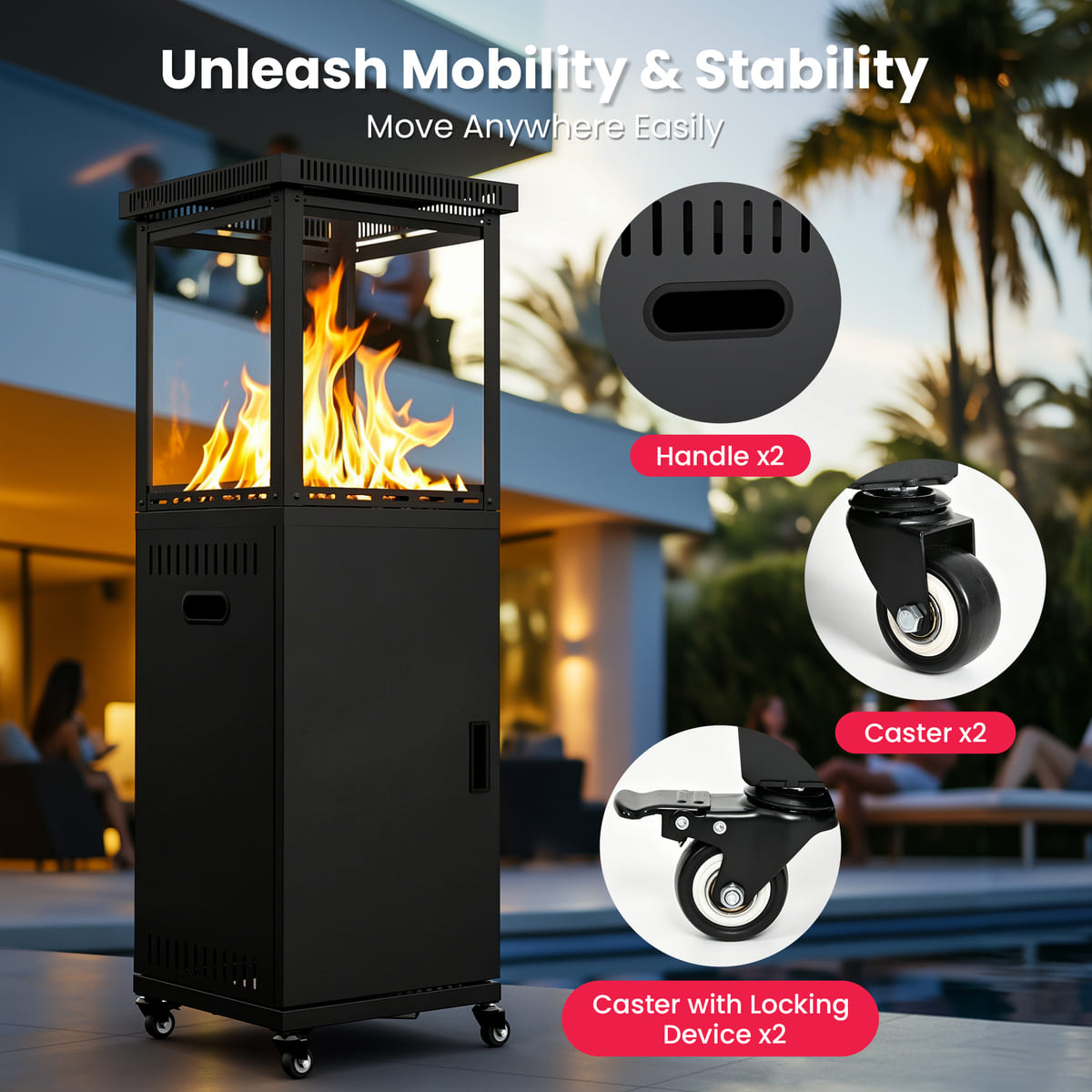 Pyra Base Patio Heater, Vent Top