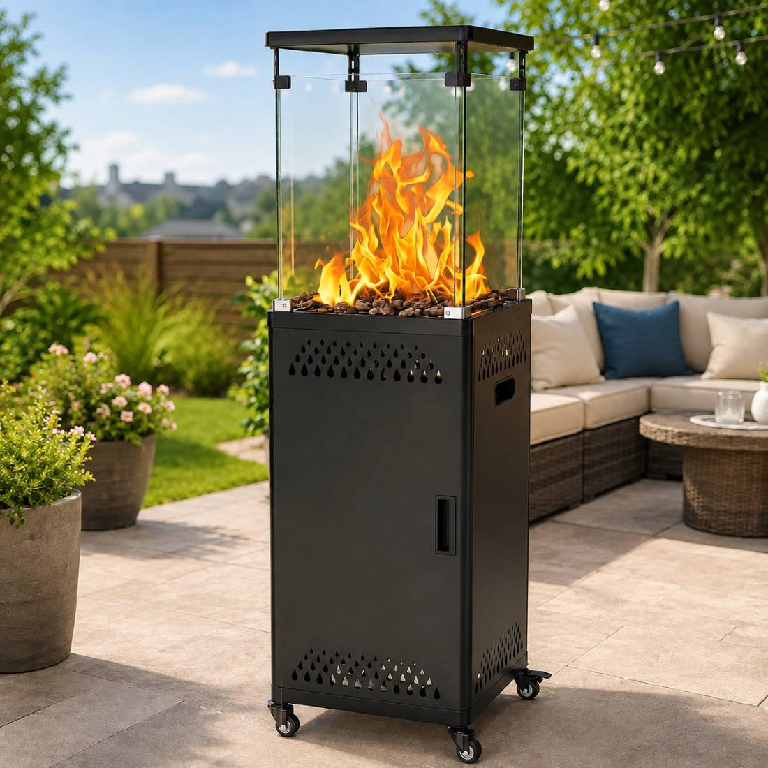 Pyra Base Propane Patio Heater, with Wheels, CSA Certified