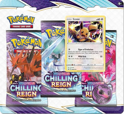 Pokemon: Sword & Shield - Chilling Reign 3-Booster Blister - Evee