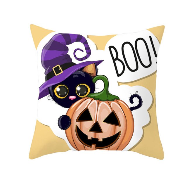Halloween Pillow Case Halloween Pumpkin Owl Decorative