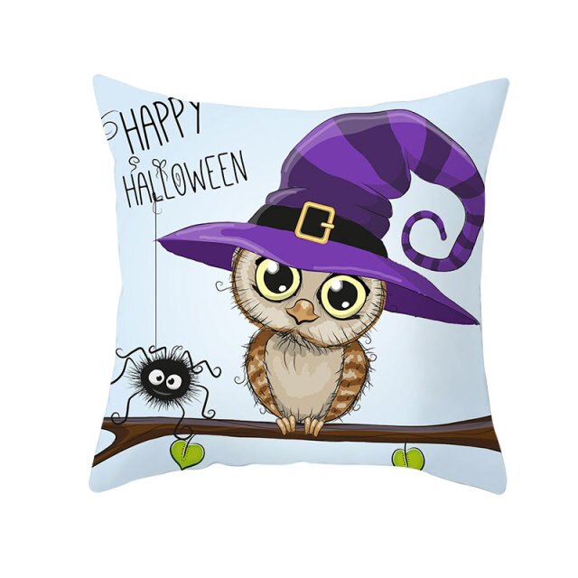 Halloween Pillow Case Halloween Pumpkin Owl Decorative