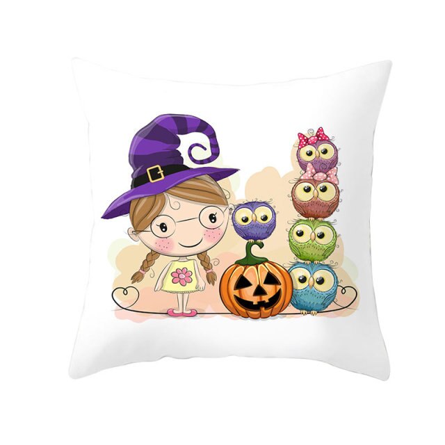 Halloween Pillow Case Halloween Pumpkin Owl Decorative